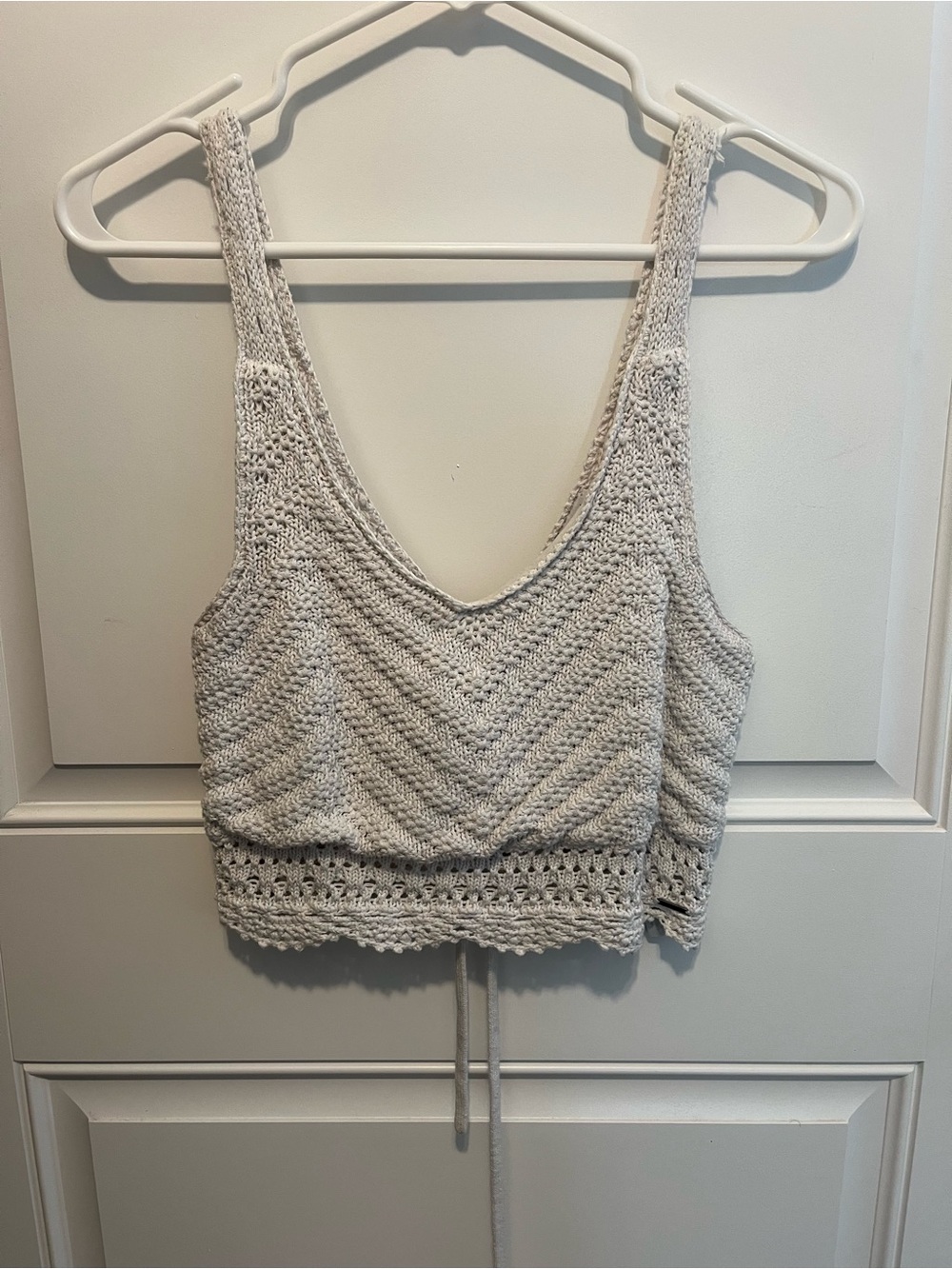 Hollister Ivory Crochet Crop Cami